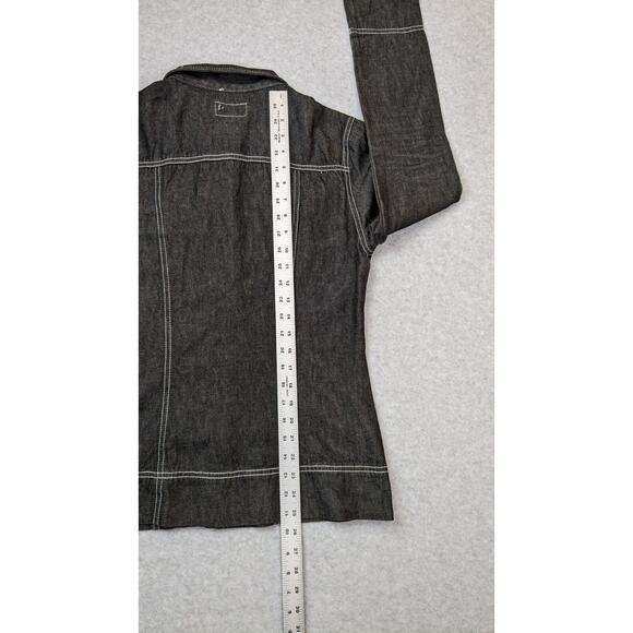 Karl Kani VINTAGE Womens MED Black Denim Cotton Jacket Hip Hop Street Wear USA - Picture 11 of 15